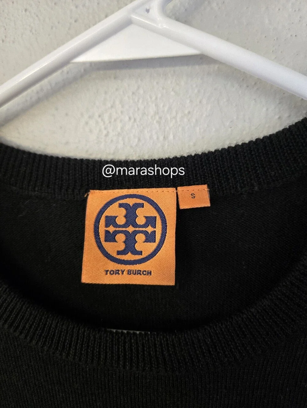 Tory Burch Logo Medallion Wool Sweater Black